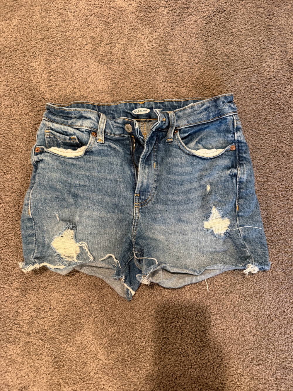 Old Navy Light Blue Distressed Denim Shorts
